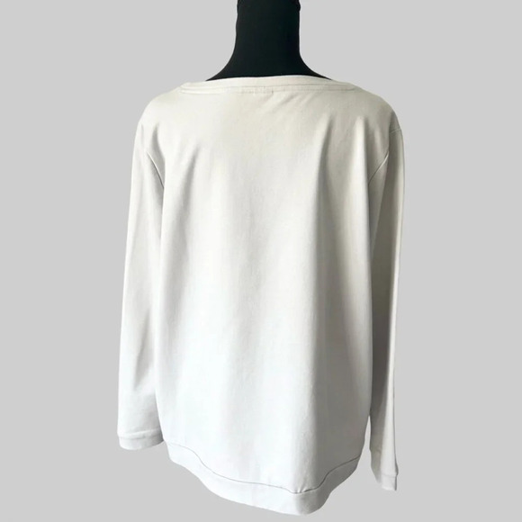 Olsen Rain Forest Animals Print Satin French Terry Mixed  Media Sweatshirt - Picture 3 of 14